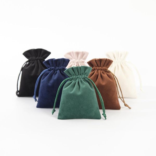 

anklets 50pcs velvet jewelry gift bags wedding favors candy bag drawstring organizer packaging pouch for ring earrings necklace bracelet, Red;blue