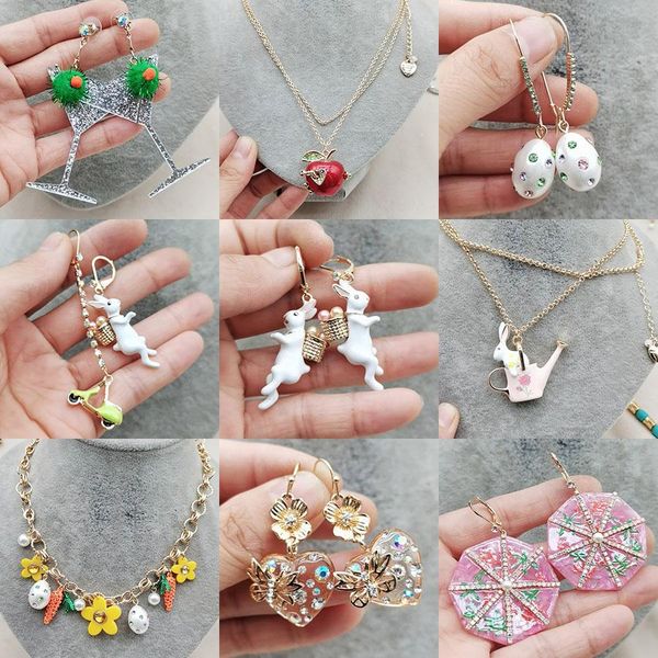 

knot cute lovely rabbit flower jewelry earring for women fashion accessories, Silver