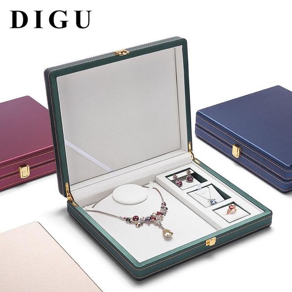 

boxes new jewelry storage box jewelry ring jewelry display box necklace earring jewelry packaging box, Black;white