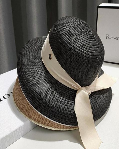 

bucket hat bowknot fisherman039s straw for xia xiao012344823869, Blue;gray