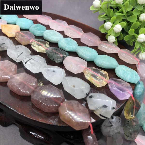 

crystal natural strawberry black hair colorful rose quartz ite geometric beads diy