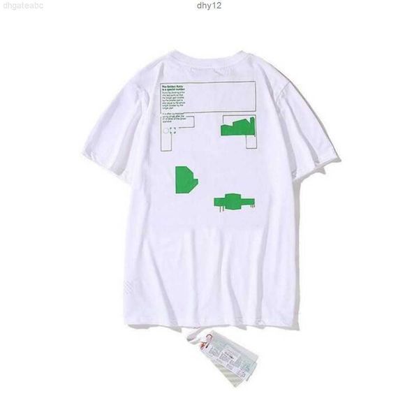 

men's t-shirts t-shirts off offs white yellow warning strip printing student couple loose short t-shirt fashion printed x the backyiw8, White;black