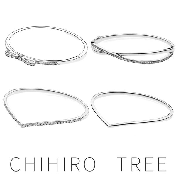 

bangle new pando 100% 925 sterling silver sliding magnetic snake chain multi snake chain mouse heart clasp bracelet for women jewelry, Black