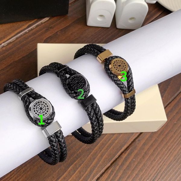 

bangle handmake factory price leather rope clasp bracelet wholesale, Black
