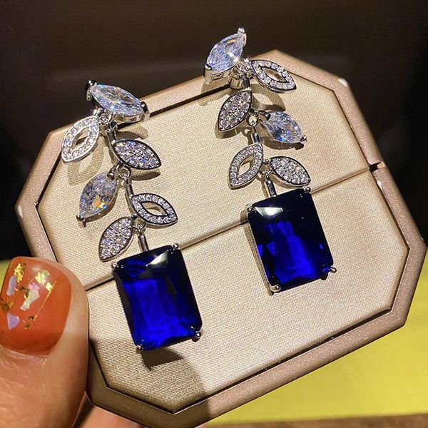 

huggie bilincolor royal blue earring for women, Golden;silver