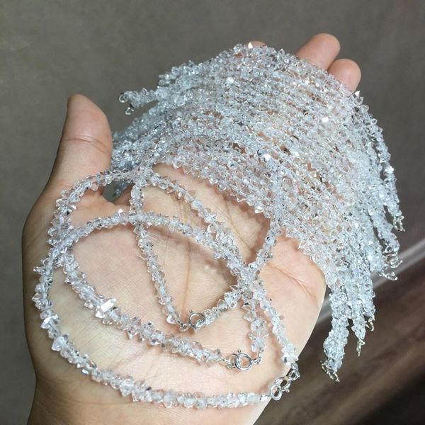 

necklaces herkimer diamond white baroque faceted 24mm necklace bracelet fppj, Silver