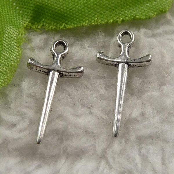 

other 760 pieces antique silver sword charms 20x10mm #4243