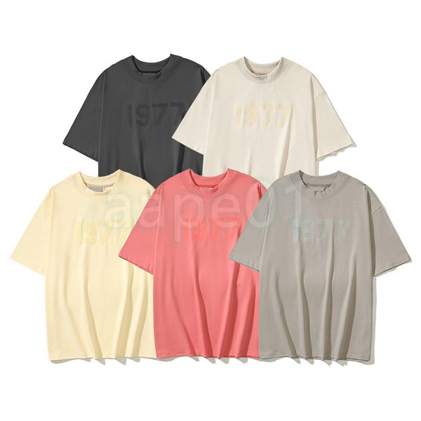 

mens t shirt flocking letter basic printed round neck short sleeve high street summer breathable t-shirt casual fashion top, White;black
