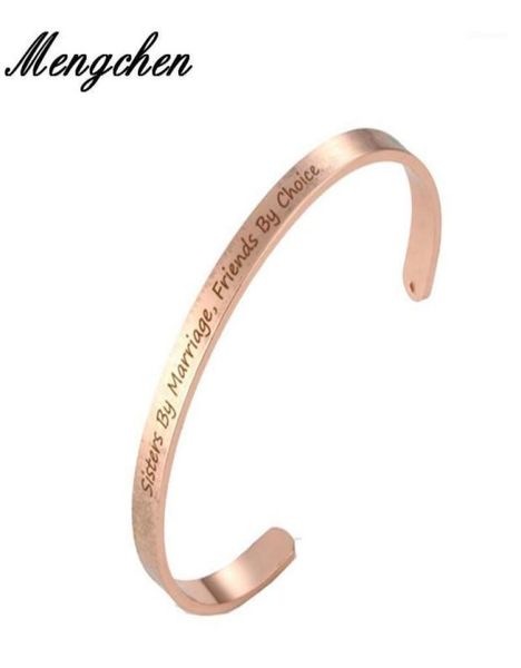 

bangle 2pcslotfashion jewelry stainless steel titanium rose gold message id bracelet inspirational mantra bracele15352474, Black