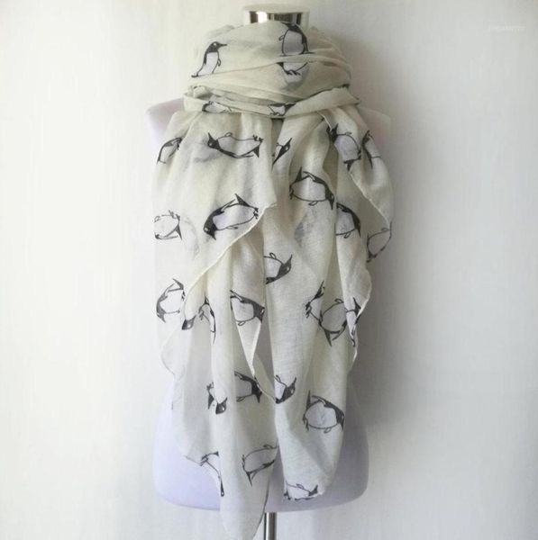 

scarves 10pcslot fashion women penguin scarf animal prints long shawl lady stripe for four seasons12828194, Blue;gray