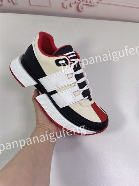 

2023 men's sneakers designer white shoes triple leather printed sneaker platform women casual shoe, Black