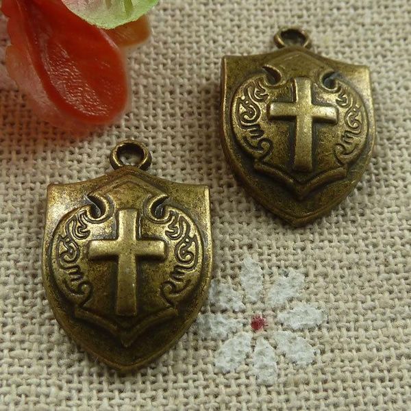 

other 150 pieces bronze plated shield charms 21x14mm #1857