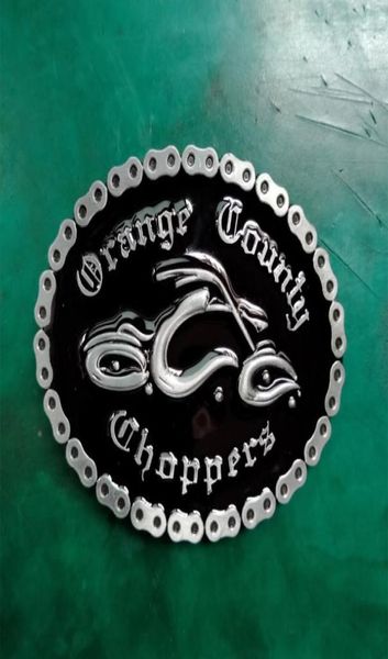 

1 pcs orange county choppers motorcycles cowboy belt buckle for mens jeans western belt head4535687, Slivery;black