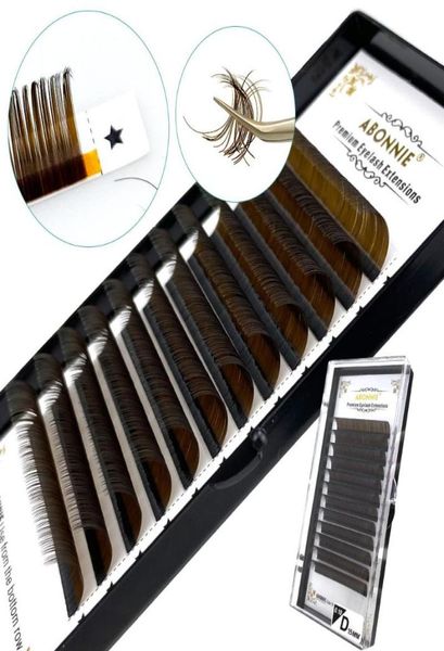 

false eyelashes abonnie dark brown individual extensions fluffy single no sticky lashes tray all size cilios for eye makeupfalse2758177