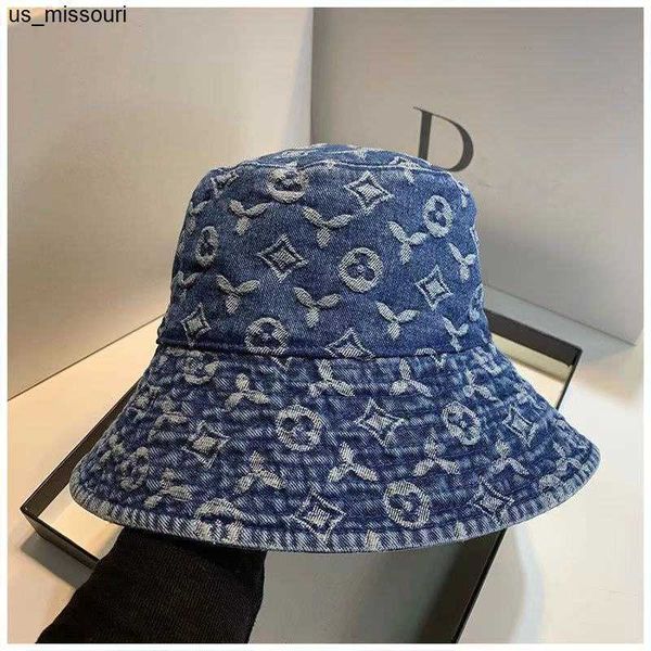 

ball caps classic wide brim hats for women designer denim bucket hat fashion summer men sun hat outdoor casquette baseball caps mens womens, Blue;gray