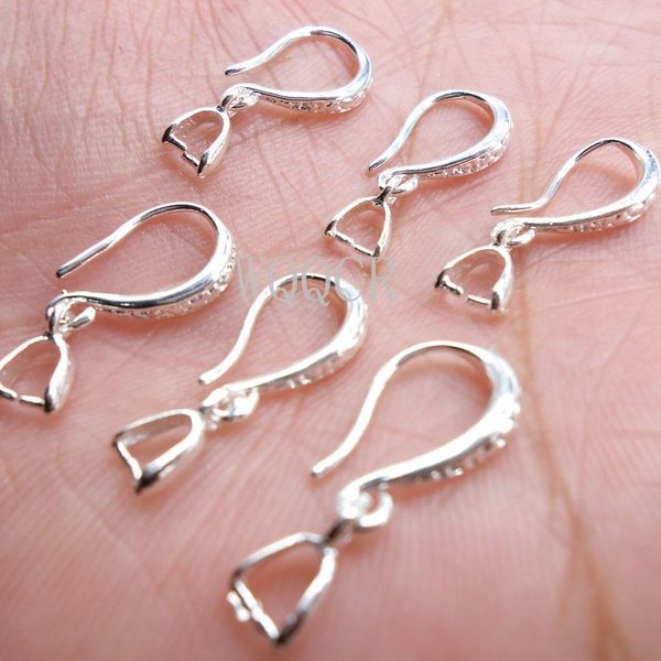 

polish 100pcs 925 silver smooth irregular circle surface women's matte ear hook earrings blank base diy jewelry making result accessory, Blue