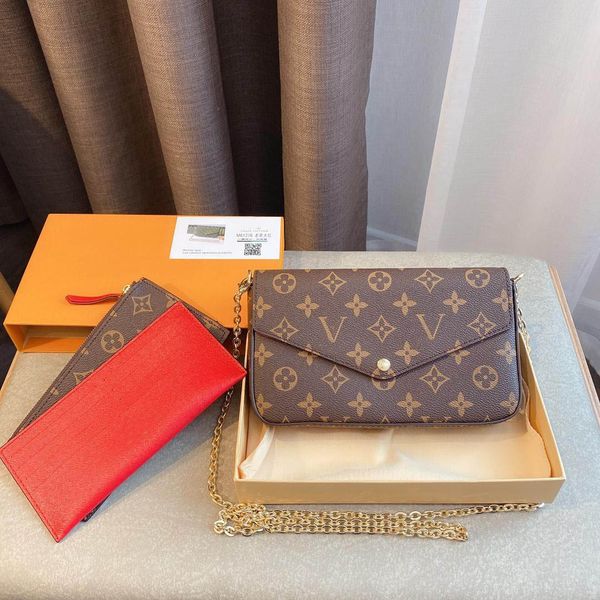 

womens handbags fashion flower ladies composite totes bag leather shoulderbags female clutch purse with box 61276