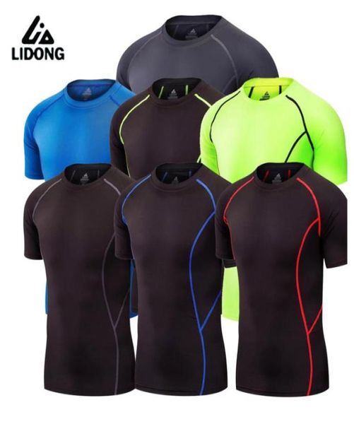 

2020 mens sportswear american football basketball running sports t shirt thermal muscle bodybuilding gym compression tights9091732, Black;blue
