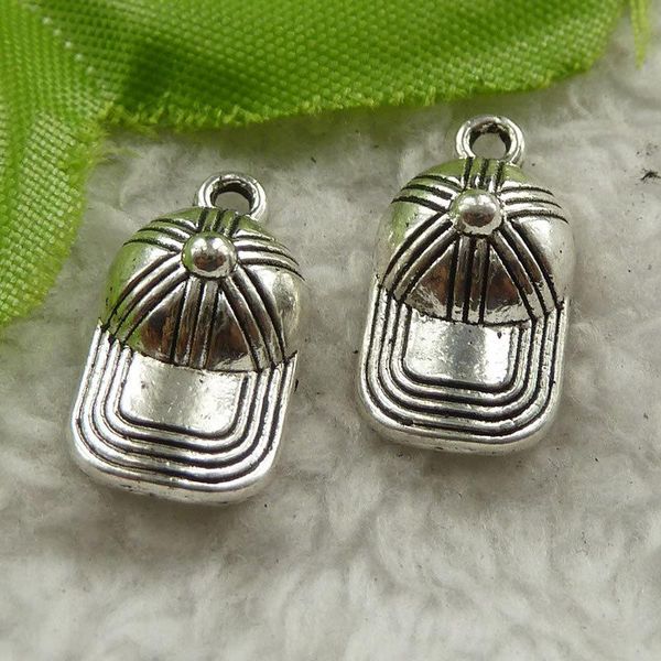 

other 240 pieces antique silver cap charms 19x10mm #4274