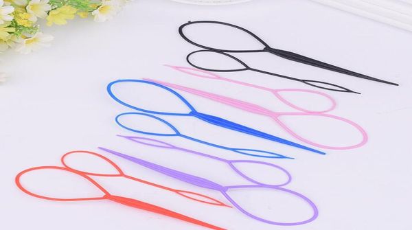 

ponytail creator plastic loop styling tools black pony tail clip hair braid maker styling tool fashion salon6218634
