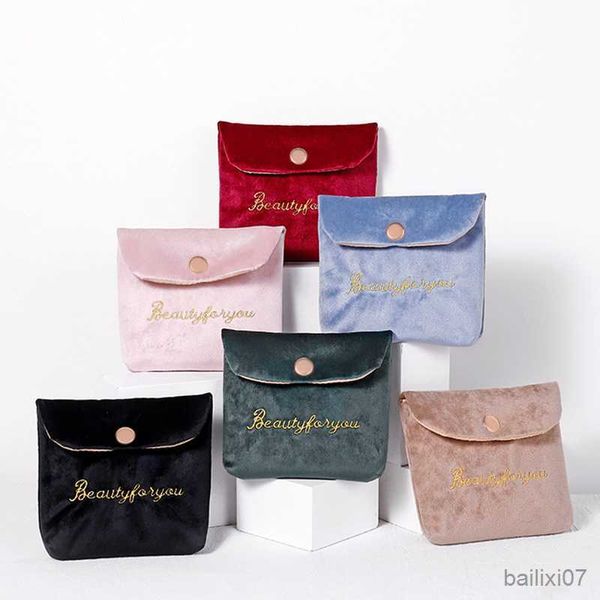 

cosmetic bags cases women girl velvet cute small cosmetic bag travel napkin sanitary pad lipstick organizer bag purse pouch makeup bags case