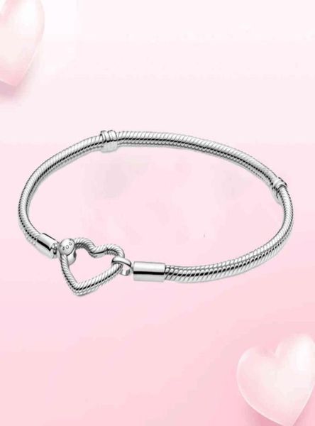 

new fashion bangle fit original pandora argent 925 diy charms beadeds handmade custom beads femme bracelets jewelry women8979035, Black