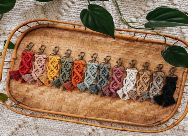 

keychains small macrame fringe keychain boho bridal wedding shower decor gifts under 5 tassel key chainkeyring woven wx4tr2366247, Silver