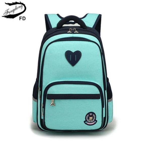 

fengdong primary school girls backpack 610y elementary student book bag kids green purple blue school backpack children bag 200914341304