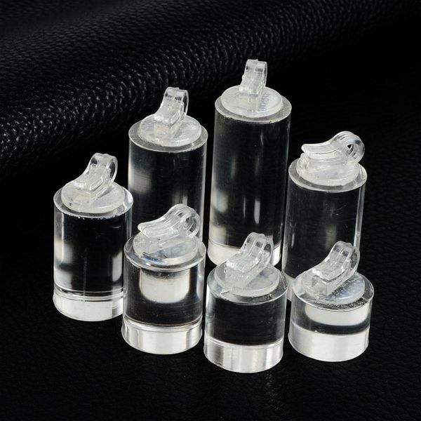 

boxes plastic cone finger ring stand jewelry display holder clear ring holder jewelry showcase stand 0.31.6" (7pcs/set) porte bijoux, Black;white