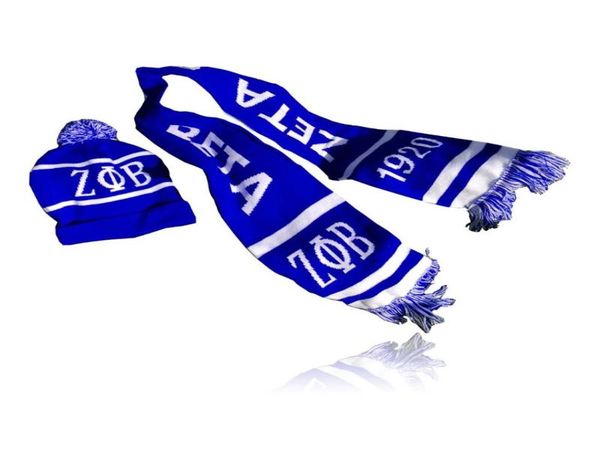 

hats scarves gloves sets zeta phi beta sororit hat scarf set of and for women girl warm beanies zpb ring pompoms winter hats8296236, Blue;gray