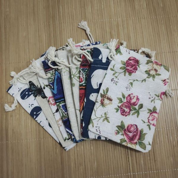 

boxes 100pcs/lot 10x14 13x18cm cotton linen jute gift pouches burlap drawstring packing bag for jewelry display storage gift bags, Black;white
