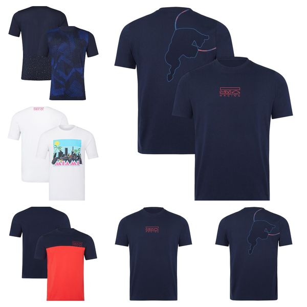 

2023 f1 racing suit men and women plus size short-sleeved racing logot-shirt custom team uniform fans work clothes.