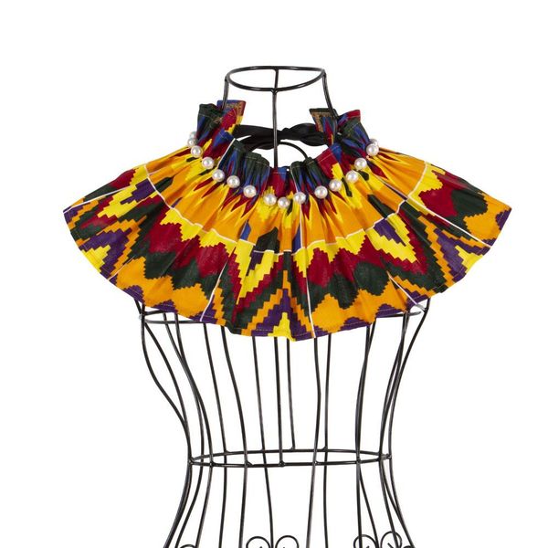 

necklaces african women choker necklace african print ankara peals necklace false collor women triangle ankara fabric necklace wyb623, Silver