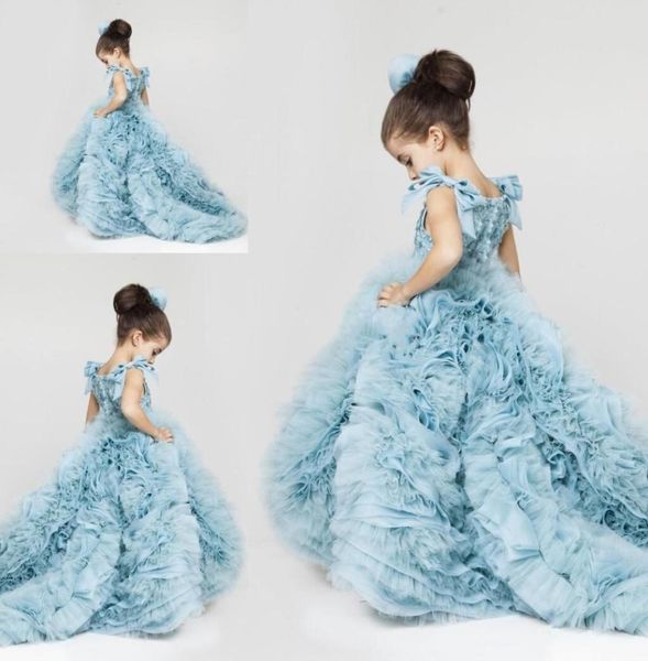 

princess pageant dresses forteens jewel bow ruched ball gown flower girl dresses sweet train kids formal wear birthday communion d2953529, White;red