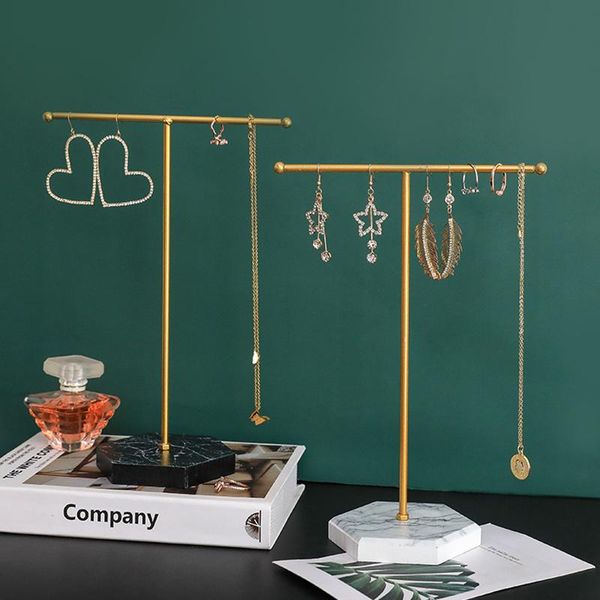 

boxes metal t shape jewelry display bracelet chain necklace earring rings display rack holder stand organizer shelf, Black;white