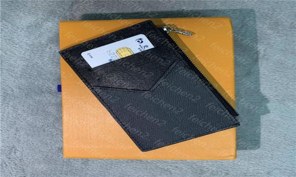 

classic men women credit card holder fashion mini small wallet handy slim bank cards holders with box and dust bag h1z07p5790095, Brown;gray