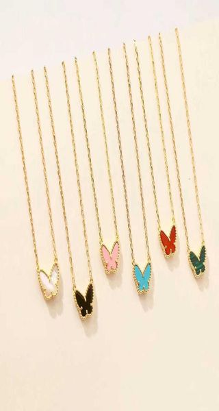 

2020 brand gold color fashion jewelry for women colorful butterfly neckalce pendant cute fashion party gold color jewelry9799470, Silver