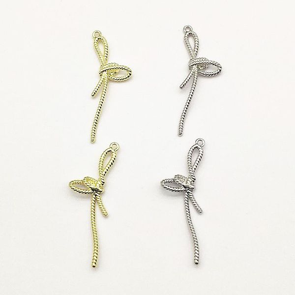 

other new arrival 48x17mm 100pcs zinc alloy pendant bows charm for handmade necklace earrings diy parts jewelry findings components