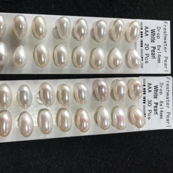 

polish 3a loose dpearls 5x710x15mm zhuji cultured natural freshwater pearl half hole bulk wholesale 20pcs/lot, Blue