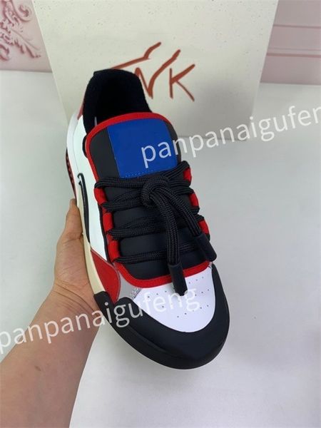 

new luxury men sneakers designer white shoes triple leather printed sneaker platform women casual shoe, Black