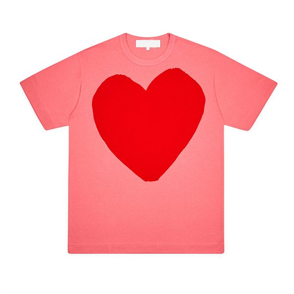 

embroidery fashion mens play t shirt designer red heart shirt commes casual women shirts des badge garcons high quanlity tshirts cotton z2, White;black