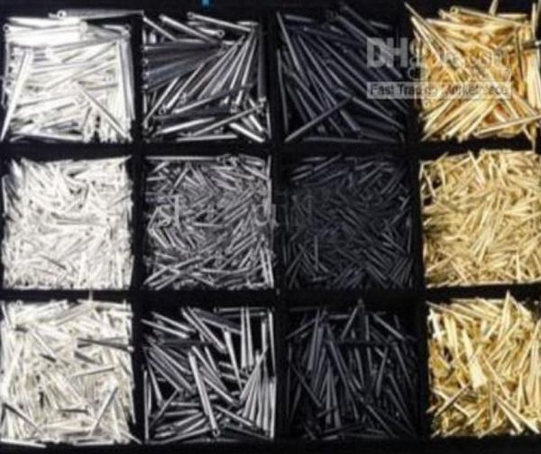 

selling 800pcs ccp earrings spikes beads mix colors 2161761, Black