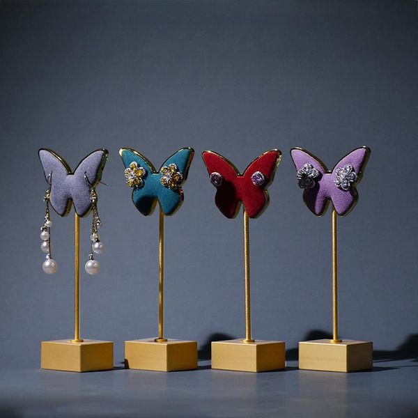 

boxes new earrings shelf display stand creative live room earrings jewelry shooting props jewelry display racks, Black;white