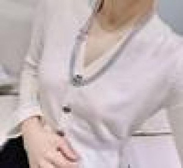 

hand knotted 8mm gray shell pearl necklace sweater chain long 7080cm fashion jewelry4099290, Silver