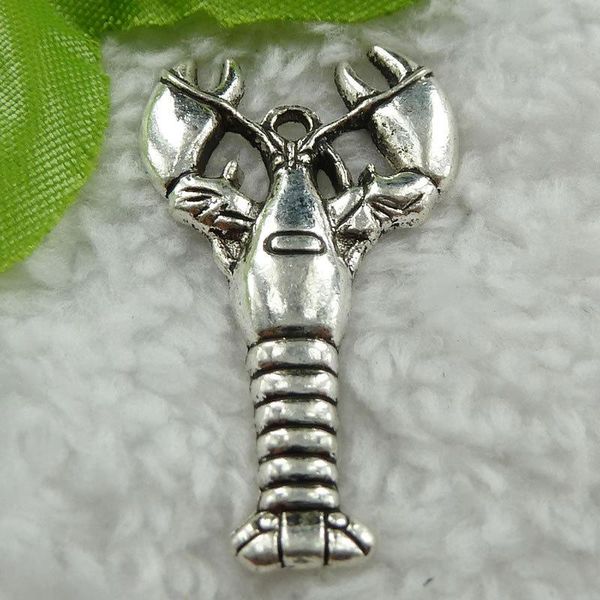 

other 128 pieces antique silver crab charms 37x21mm #1452