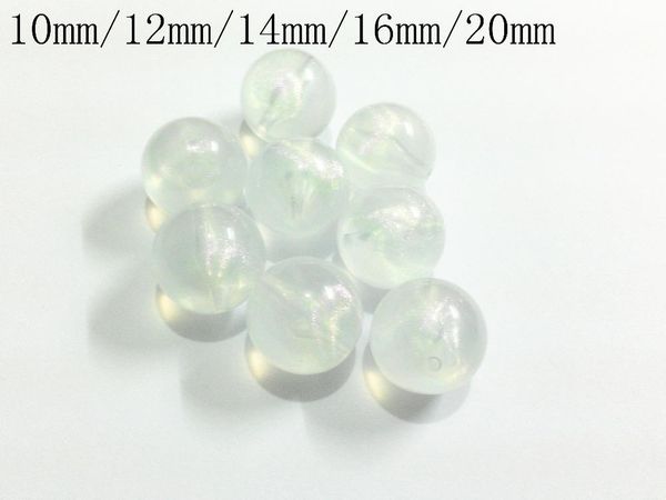 

crystal 12mm and 20mm clear white transparent illusion glitter beads