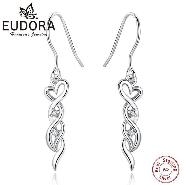 

knot eudora new 925 sterling silver heart entwined celtic knot drop earrings hypoallergenic earring fashion jewelry for women gift