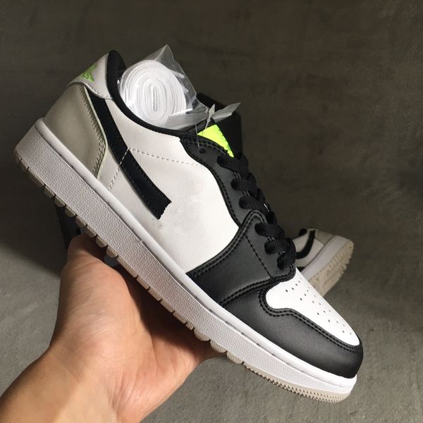 

basketball shoes 1 1s low golf white phantom volt black dd9315-108 sports sneakers