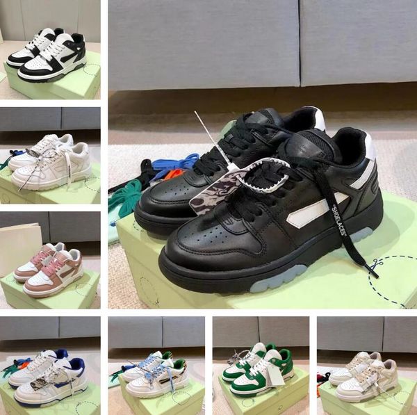 

luxury s/s23 out of office men women sneakers shoes low suede & leather platform trainer breathable casual couple party dress skateboard wal, Black