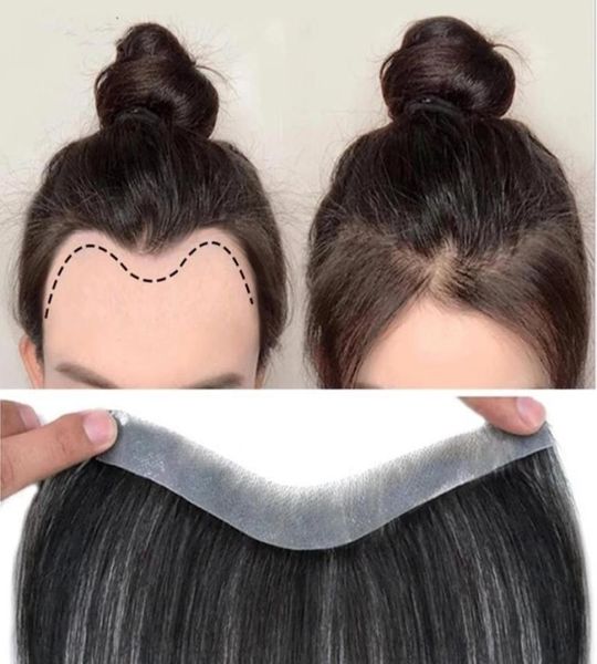 

bangs anemone baby hair bangs fringe forehead brazilian human natural hairline hairpieces replacement system with tapes remy 221017580092, Black